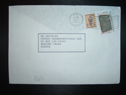 LETTRE Pour La FRANCE TP OISEAU FAUCON 50 + TP HILI AL-AIN 1 OBL.MEC. 21 DEC 1993 ABU DHABI - Abu Dhabi