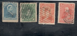 NEWFOUNDLAND 1887-1918:Lot Of 4 Used Michel33,36,60,64 Cat.Value$24 - 1865-1902