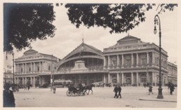 Rome Italy, Stazione Di Termini, Street Car, Auto And Horse-drawn Transport, C1910s Vintage Real Photo Postcard - Stazione Termini