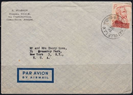 Cb0094 BELGIAN CONGO 1950, COB 276 10F On Coquilhatville 1 Cover To USA, 10(.J.) Cancellation - Brieven En Documenten