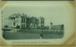 SCOTLAND - GOLF CLUB AND FOUNTAIN - SAINT ANDREWS - PRINTED BY VALENTINE LTD - 1900s (BG1169) - Fife