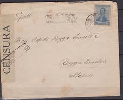 Argentina - 1923 Cover To Reggio Emilia Franked With 12 C. ( Verificato Per Censura ) - Covers & Documents