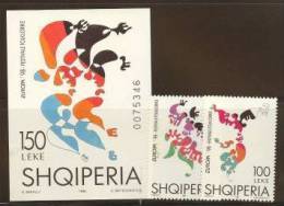 ALBANIA 1998 EUROPA CEPT SET+ MS MNH - 1998