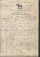 FACTURE ILLUSTRÉE DE 1897 CHIPAUX BOURRELERIE & SELLERIE A CRÉCY EN BRIE : - 1800 – 1899