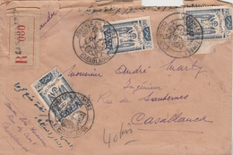 Casablanca 1945 - Journée Du Timbre - Lettre Recommandée ... Avec Déchirures Hélas - Timbres à Surtaxe - Covers & Documents