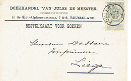 PK Publicitaire ROESELARE 1908 - Boekhandel VAN JULES DE MEESTER - Drukker-Uitgever - Roeselare