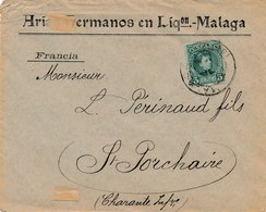 Lettre Malaga 5c Pour La France - Storia Postale