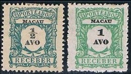Macau, 1904, # 1/2, Porteado, MH - Unused Stamps