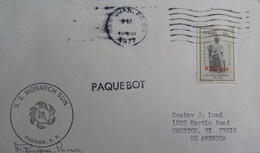 A205 - ✉️ POSTE MARITIME - PAQUEBOT " S/S MONARCH SUN " CàD De SAN JUAN (PORTO RICO) 1977 - COURRIER POSTE EN PLEINE MER - Maritime Post