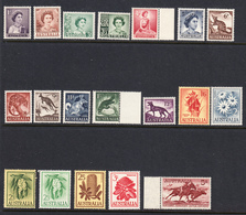 Australia 1948-56 Mint No Hinge, Sc# , SG 308-314,316-327 Incl 324a - Nuevos