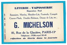 Buvard - LITERIE TAPISSERIE G. MICHELSON  Rue De La Glacière, PARIS 13e - Sommier, Matelas, Fautueil, Canapé.... - L