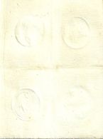 1798 " GOVERNO PROVV. DEL PIEMONTE-COM. DEGLI INT.-QUARTINA TIMBRI A SECCO "  ORIGINALE - Cachets Généralité