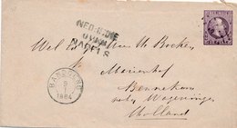 Entier Postal Netherlands Indies 25c Bandoeng 1884 - Niederländisch-Indien