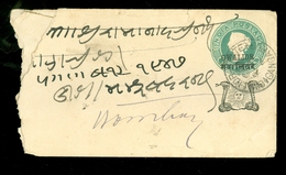 BRIEFOMSLAG GWALIOR STATE * 1891 ENVELOPE Van BHILWARA VIA BOMBAY GANGAPUR (11.453u) - Gwalior