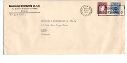 IRLANDE OBLITERATION MECANIQUE SUR LETTRE POUR LA FRANCE 1952 - Lettres & Documents