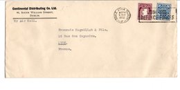 IRLANDE OBLITERATION MECANIQUE SUR LETTRE POUR LA FRANCE 1952 - Briefe U. Dokumente