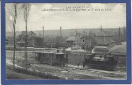 CPA Isère 38 Les Avenières Tramway Gare Chemin De Fer Circulé - Les Avenières