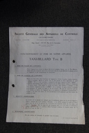 Document Commercial Relatif Au Fonctionnement Et Pose De TAXI BILLARD Dans Les Cafés. - 1900 – 1949