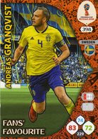 Vignette Panini Football Fifa World 2018 Russia Adrenalyn Xl N° 398 Andreas Granqvist - Autres & Non Classés