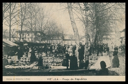 VIZELA - FEIRAS E MERCADOS - (RARO) Praça Da Republica. ( Ed. Mercearia E Confeitaria Costa) Carte Postale - Braga