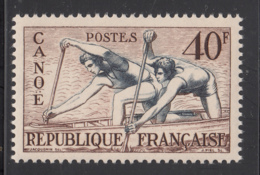 France 1953 MNH Scott #703 40fr Canoe Racing - Kanu