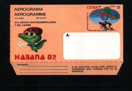 Cuba 1982 Central America Games Aerogramme - Cartas & Documentos