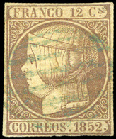 Ed. 0 13 Mat. “Parrilla Verde” Precioso. Cat.350€ - Used Stamps