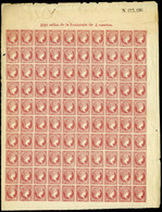 Ed. *** 48C Hoja De 100 Sellos Tipo IV (1859) Rotura Del Filete Derecho - Used Stamps