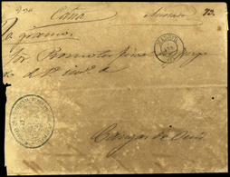1860. Plica Cda A Cangas De Onis Con Marca “Juzgado Tribunal Supremo Madrid” - Used Stamps