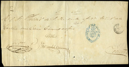 1860. Gran Plica Cda A La Coruña Con Marca “Juzgado 1ª Instancia Cambados” - Used Stamps