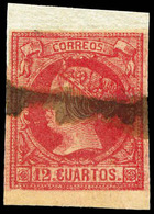 Ed. 0 53ed Doble Impresión. Sólo Se Conoce Barrado Con Una Raya. Muy Raro - Used Stamps
