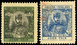 ** S/Cat. 9 Valores. “Galeria Catalana. Joan Prim” Raros. - Andere & Zonder Classificatie