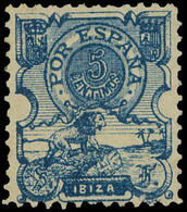 ** S/Cat. “Ibiza-Por España” 5 Cts. Azul. Escaso. - Andere & Zonder Classificatie