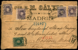 Ed. 242(2)-245(3) Faja De Paquete Certificado “Madrid 1/Junio/1904” A Boston (USA) - Ungebraucht