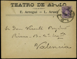 Ed.  246 - 1902. Carta Cda De Madrid A Valencia Con Publicidad Ilustrada En Anverso Y Reverso - Unused Stamps