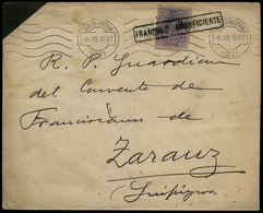 Ed. 270 - Carta Cda De “San Sebastian 06/07/16” A Zarauz. Hay Una Marca Rectangular - Unused Stamps