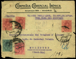 Ed. 276-277-278(3) - Frontal “Valores Declarados 10.000 Ptas.(son Diez Mil Pesetas” Mat. “Madrid 20/Sep/20” - Unused Stamps