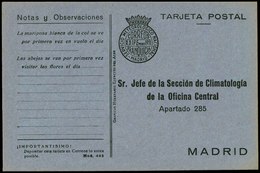 T.P 1911. Tarjeta Postal Con Franquicia Impresa Del Servicio Meteorológico Nacional - Nuevos