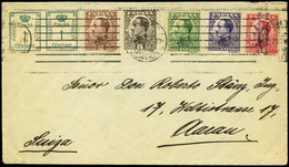 Ed.  291(2)+490-1-2-3..... - Carta Cda De “Madrid 19/Jul/31” A Suiza. Precioso Franqueo Monarquía/República. - Nuevos