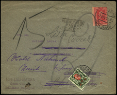 Ed. 317 - “Bilbao 07/12/27” A Madrid Y Reexpedida A Zurich. Tránsito En San Sebastian - Unused Stamps