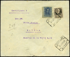 Ed. 318+663 - Carta Cda Correo Certificado De Bilbao. Precioso Y Escaso Franqueo Monarquía Y República - Ungebraucht