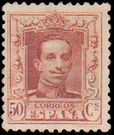 Ed. * 320ec - Error Color. Castaño Rojizo. Marquillado Roig. Raro. Cat. 115€ - Unused Stamps