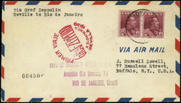 Ed. 322(3) - 1930. Zeppelín. 1º Viaje Graff Zeppelín Sudamérica (Sieger 58) Carta Cda A USA - Ungebraucht