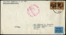 Ed. 323(2) - Carta Cda Correo Zeppelín De Sevilla A Chicago 19/May/30. Precioso. - Unused Stamps