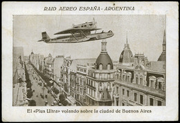 T.P 1926. Tarjeta Cromo Del “Raid Aereo España-Argentina” (Plus Ultra Volando Sobre La Ciudad De Buenos Aires) - Neufs