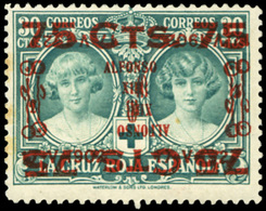 Ed. * 381hhi Habilitación Doble, Una Invertida. Raro. Cat. 320€ - Unused Stamps