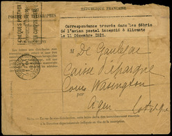 Carta Cda En El Vuelo Casablanca-Toulouse (en El Tramo Alicante A Barcelona El Avión Se Accidenta…) - Unused Stamps