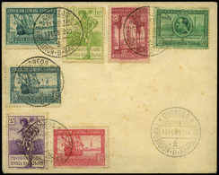 Ed. 434/40 6 Sellos En Sobre No Circulado Y Mat. Especial Conmemorativo “Correos. Exposición De Barcelona" - Unused Stamps