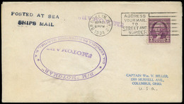 Sello USA 1934. Carta Con Sello USA Y Rodillo “Brooklyn 21/03/34” A USA Y Marca Ovalada “B/M Motomar…" - Nuovi