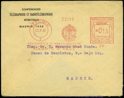 1932. “Conferencia Internacional Telegráfica Y Radiotelegráfica.Madrid 1932” Carta Cda A D. Gerardo Abad Conde - Nuevos